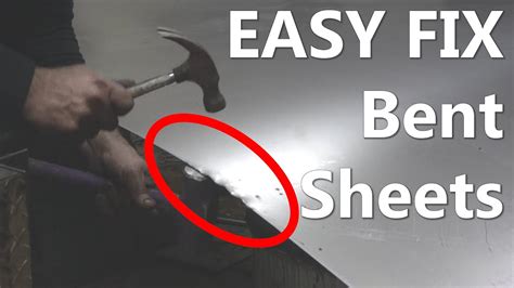 how to straighten sheet metal with heat|how to flatten metal plate.